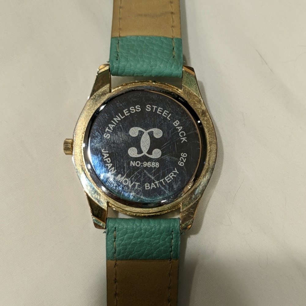 Charming Charlie Teal Rhinestone Watch - Picture 4 of 6